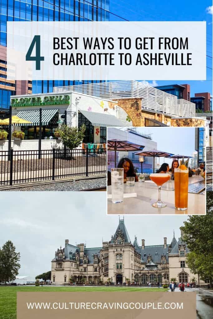 4 ways to get from Charlotte to Asheville Pinterest Pin