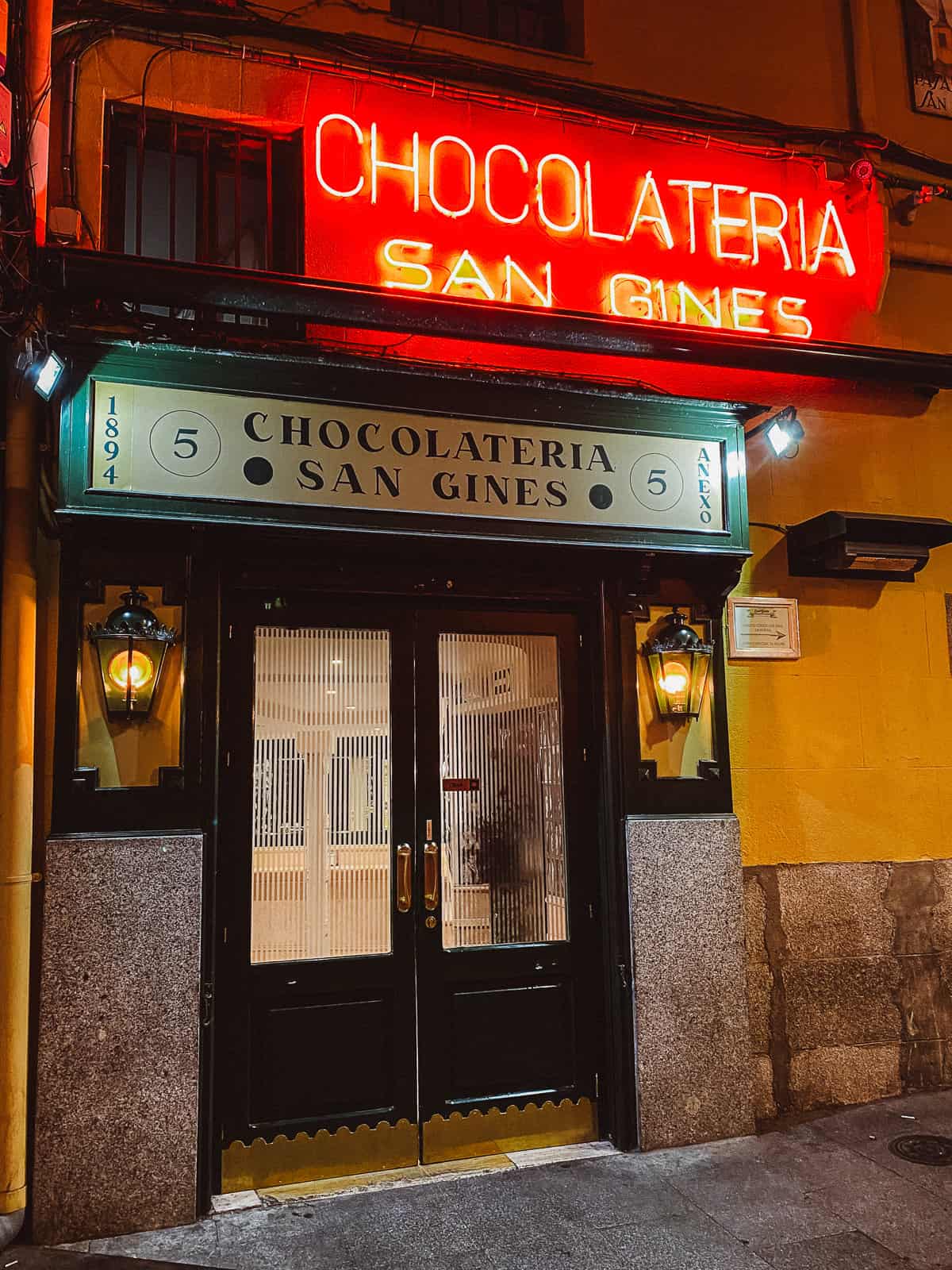 Chocolateria San Gines in Madrid Spain