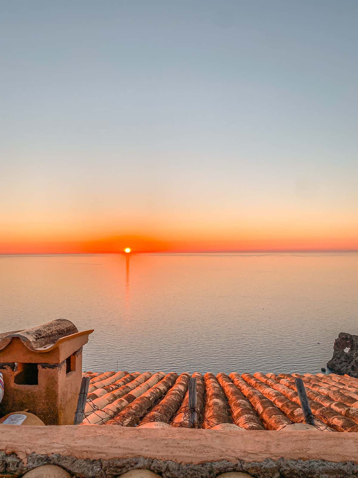 A beautiful sunset on the Mediterranean Sea