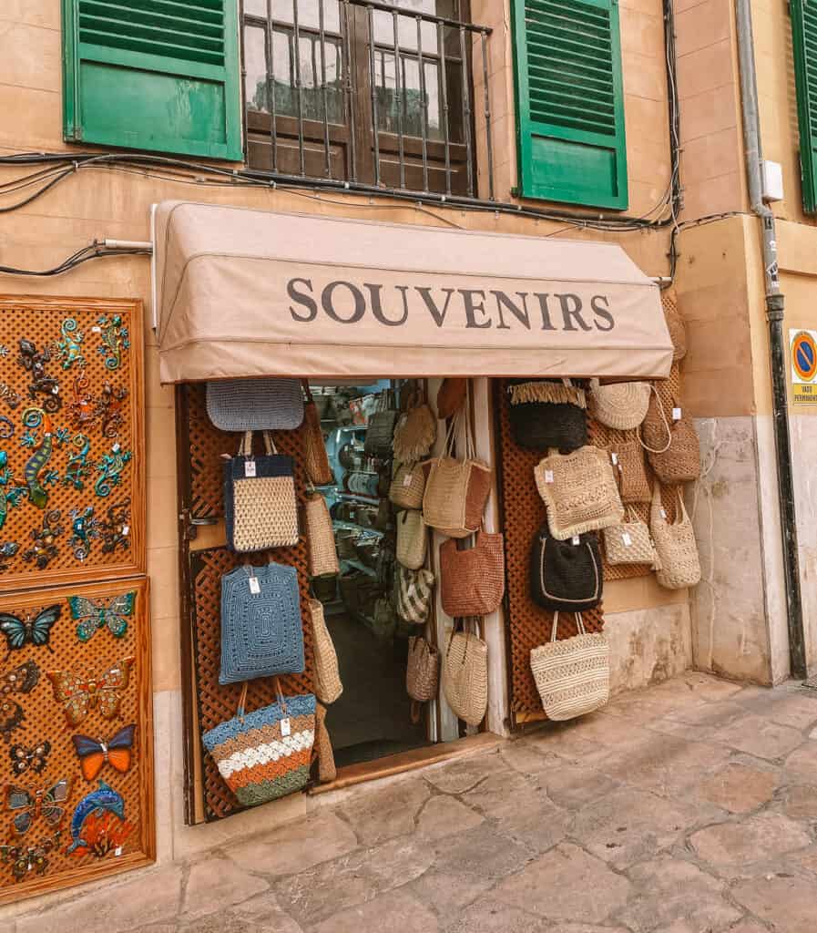 A photo of a stone souvenir store