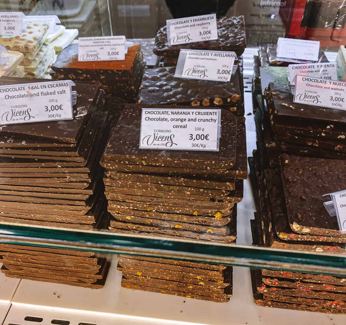 Rows of nougat in Spain