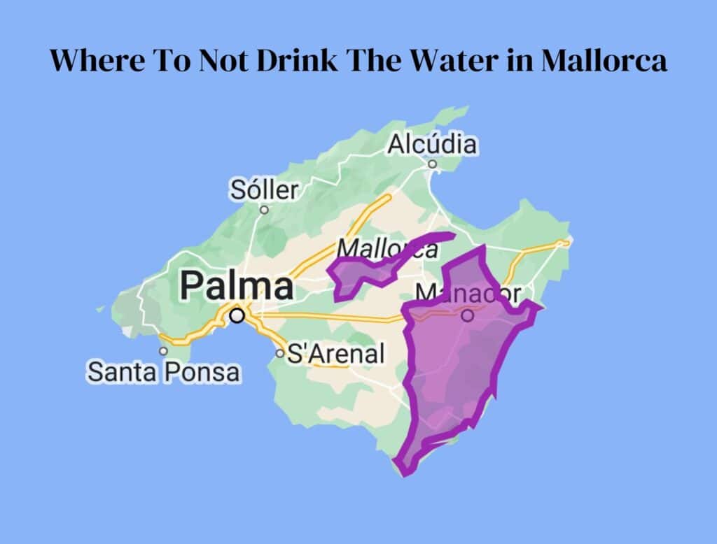 Can you drink tap water in Mallorca map