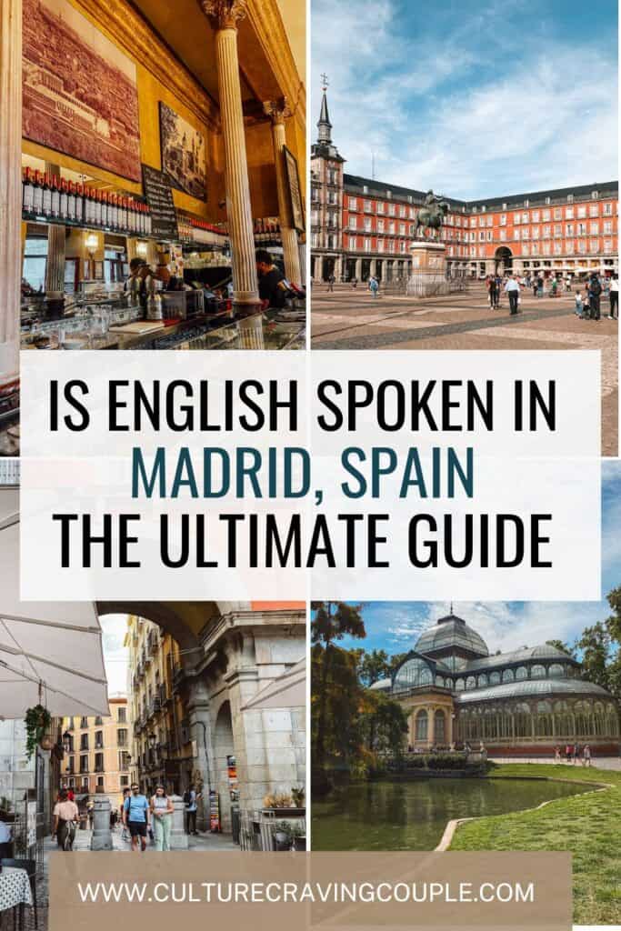 Do people speak English in Madrid Pinterest Pin