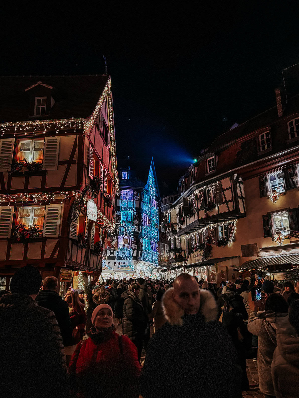Millions of people crowded at the Colmar Christmas Market