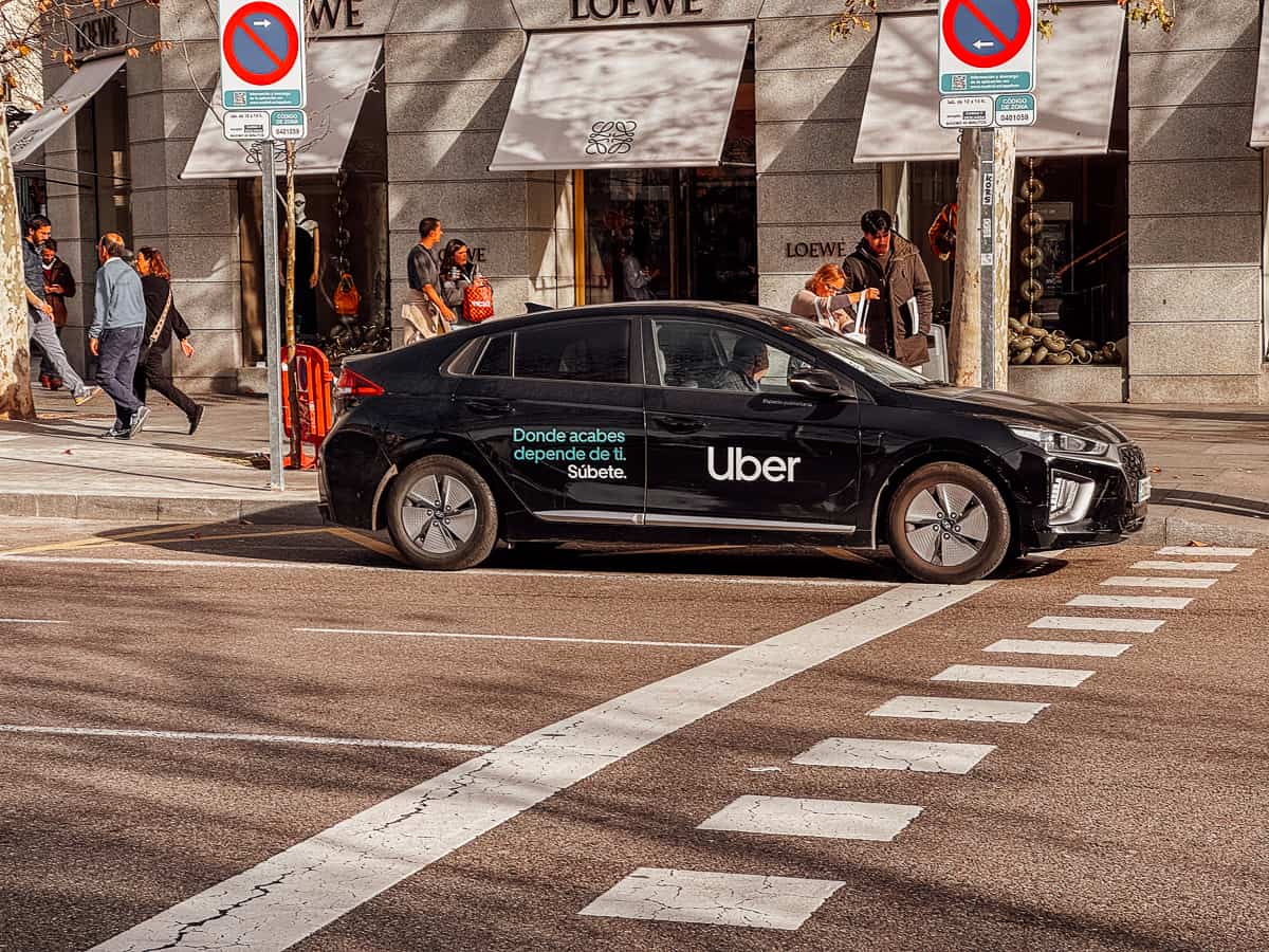 An uber in madrid