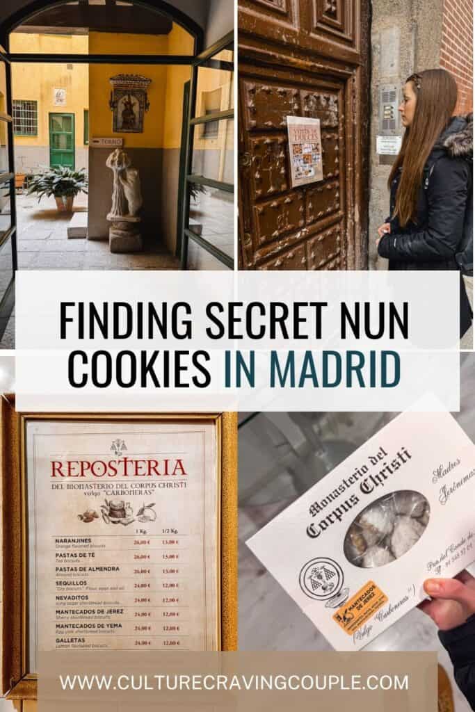 Secret nun Cookies in Madrid Pinterest Pin
