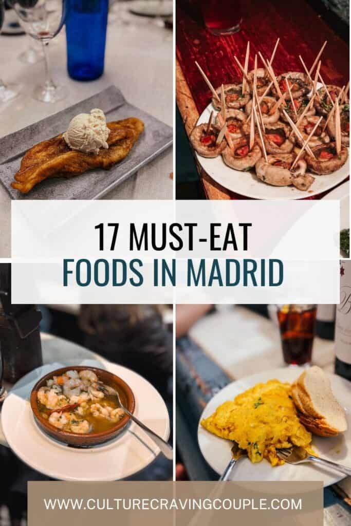 must eat food in Madrid Pinterest Pin