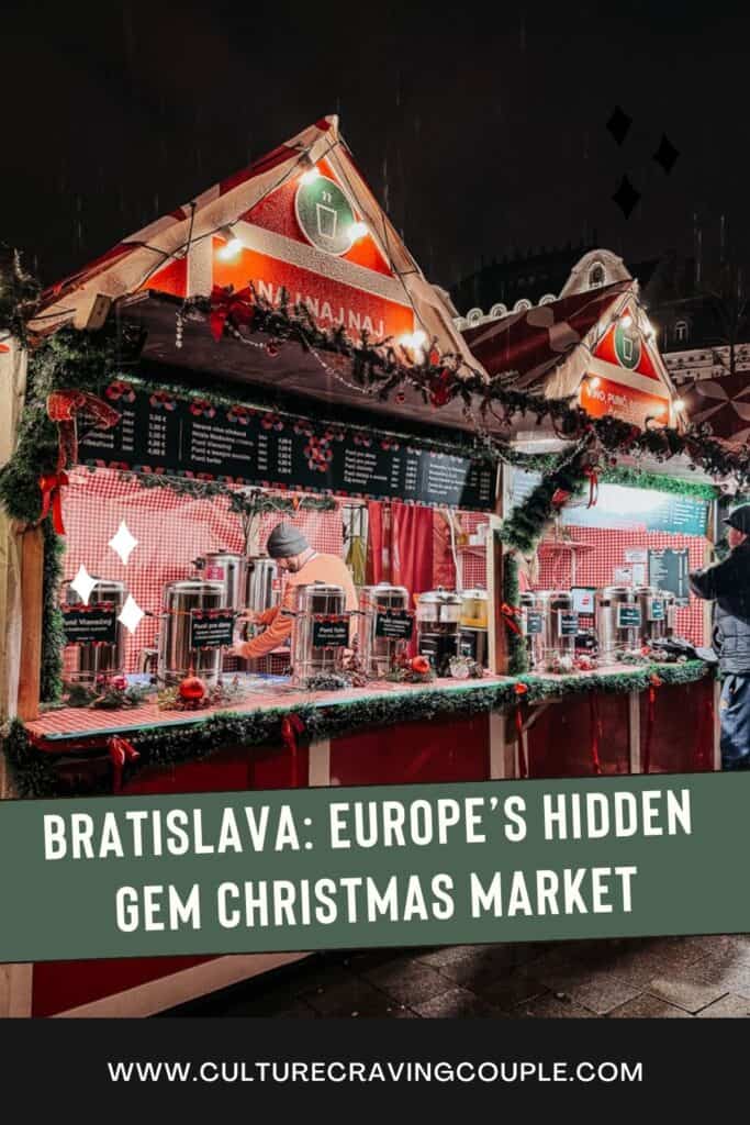Bratislava Christmas market pinterest Pin