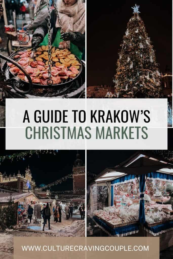 Krakow Christmas market pinterest pin